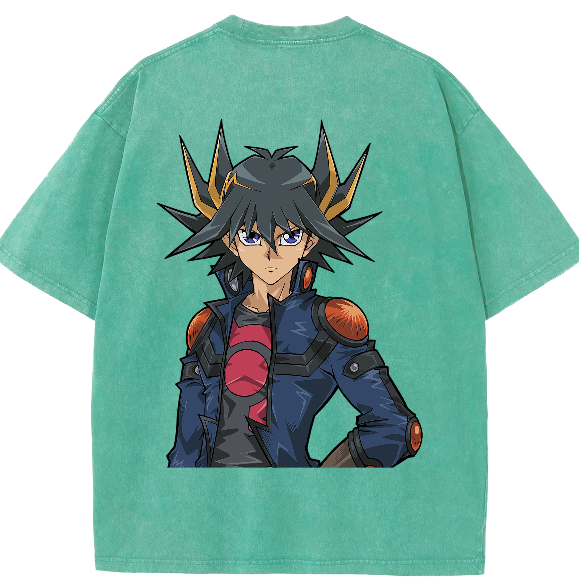 （画像用） 遊☆戯☆王 Yu-Gi-Oh! 綿100% ヴィンテージ風 半袖Tシャツ（背面プリント）